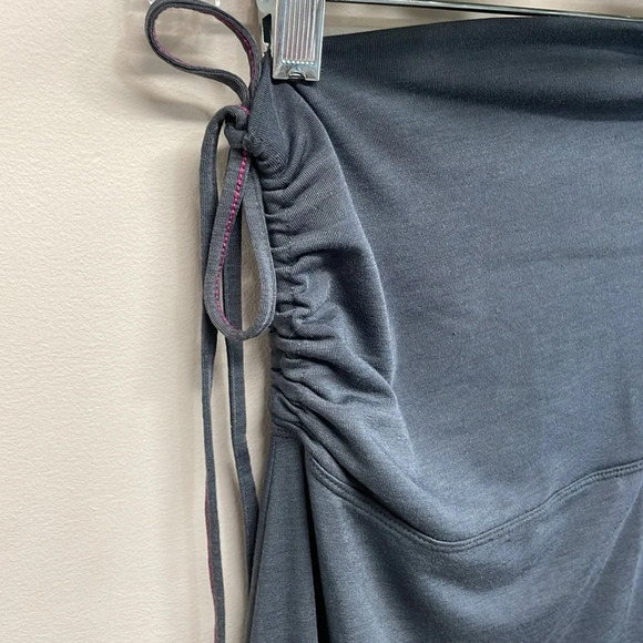 Athleta Gray Drawstring Cinch Waist Midi Skirt M - Picture 2 of 10